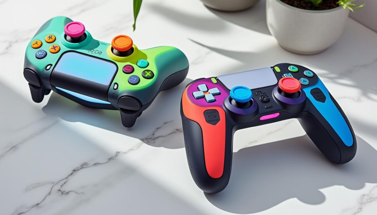 découvrez notre sélection d'accessoires personnalisés pour manettes de console, alliant style et fonctionnalité pour une expérience de jeu unique.